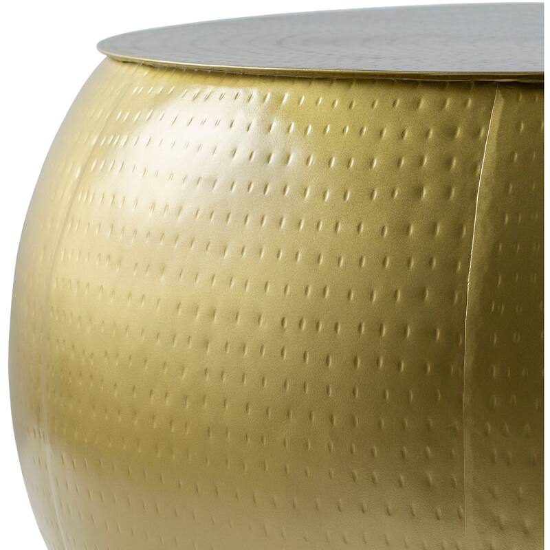 Rocca Hand Hammered Metal Side Table