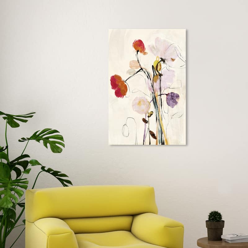 Wynwood Studio Canvas Floral and Botanical Floral Abstract Vase White and Vanilla Farmhouse Wall Art Canvas Print - 30 x 20