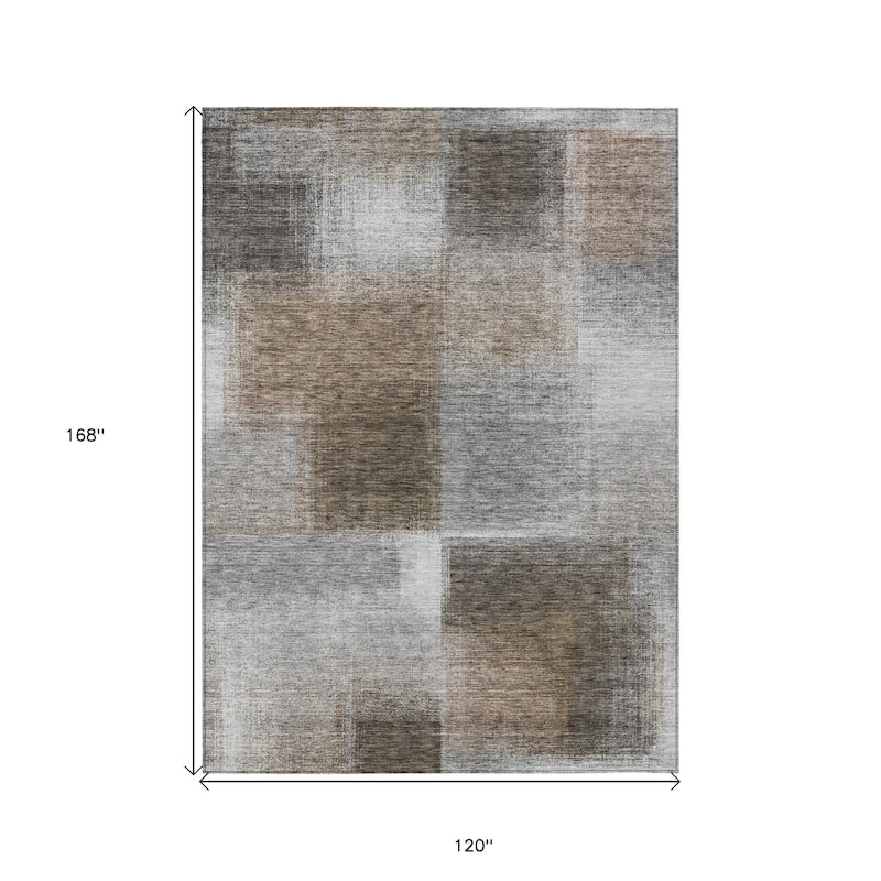 HomeRoots Abstract Transitional Rectangle Outdoor Rug
