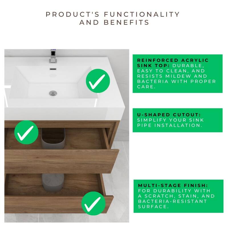 Morava 60" Floating Vanity with Single Sink - 60