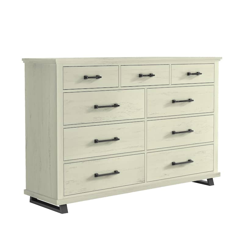 64 in. Wide 9-Drawer Dresser - Contemporary Design w/ Ample Storage
