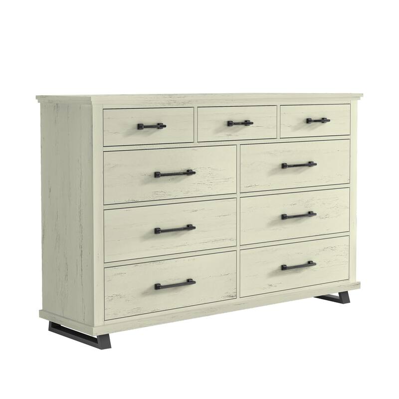 Farmhouse-inspired 3-Piece Bedroom Set - 2 Nightstands and 1 Dresser