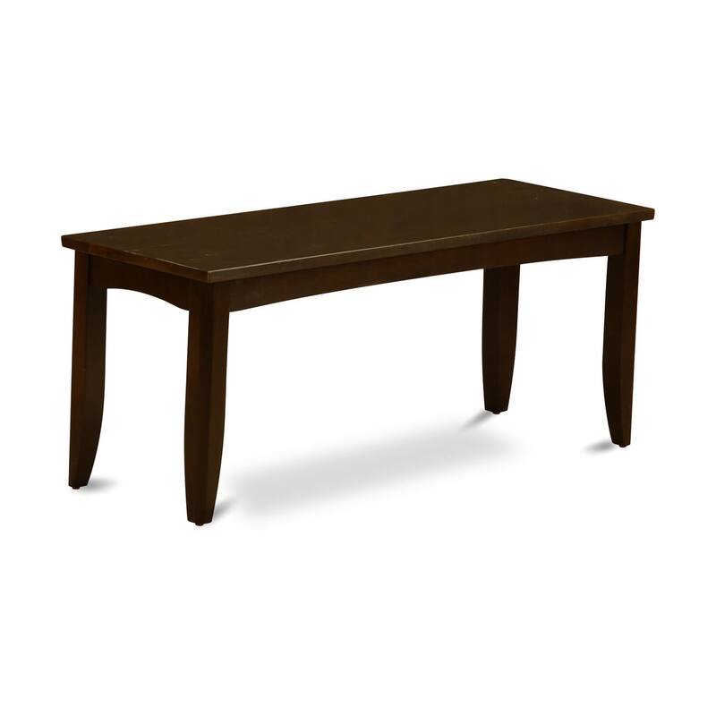 East West Furniture Dining Table Set Contains a Square Table with Butterfly Leaf and 4 Dining Chairs with a Bench, Cappuccino
