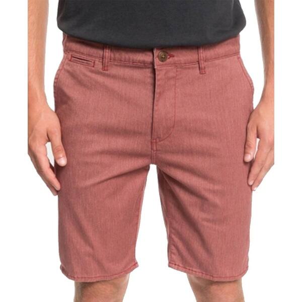 Shop Quiksilver Mens Shorts Red Size 36 Straight Fit Flat Front Chinos On Sale Overstock