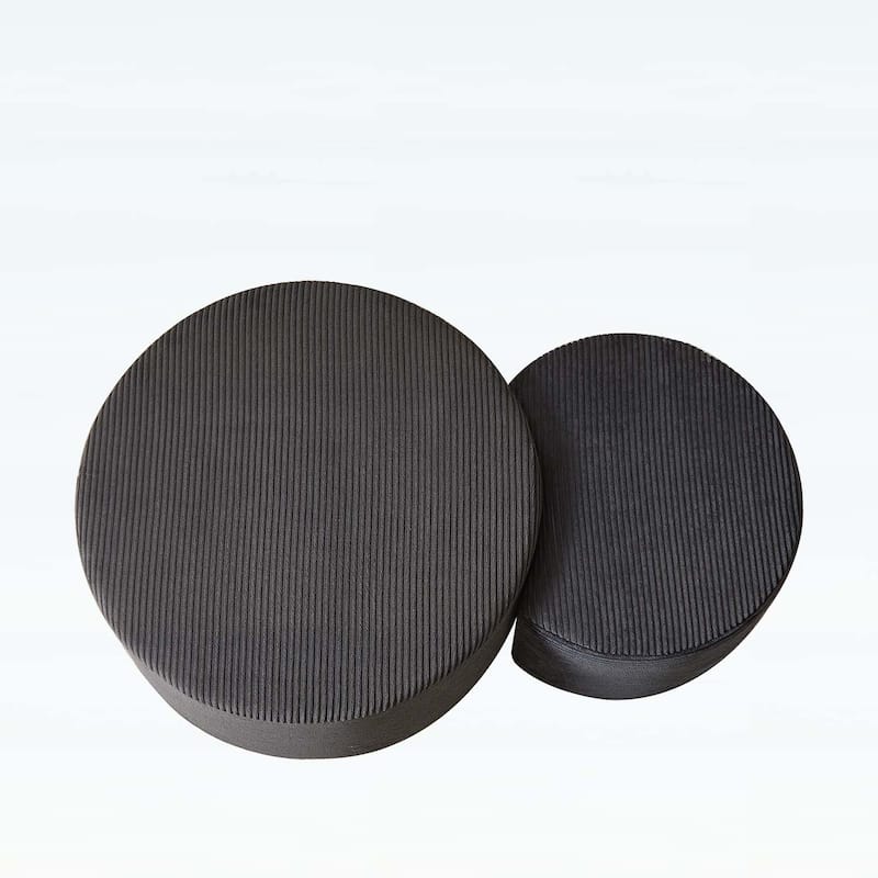 Upholstered Round Tables for Living Room,Set of 2