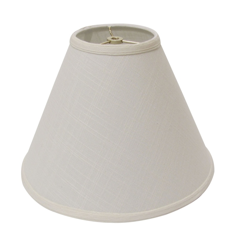 13" Off White Deep Cone Linen Lampshade - 13''x13''x10''