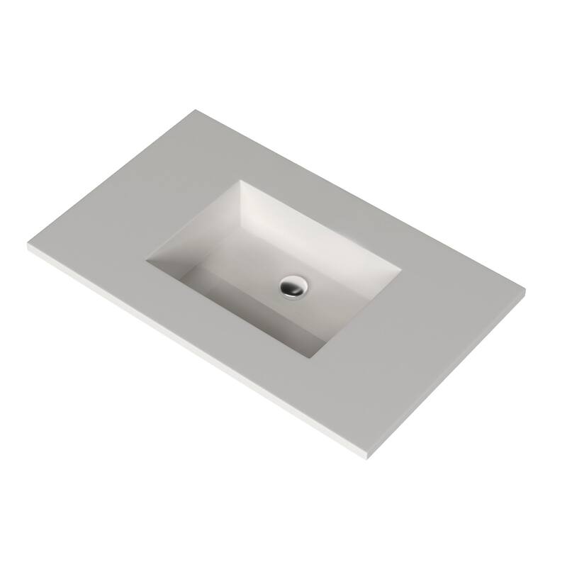 Serenity Solid-Surface Bathroom Vanity Top with Sink