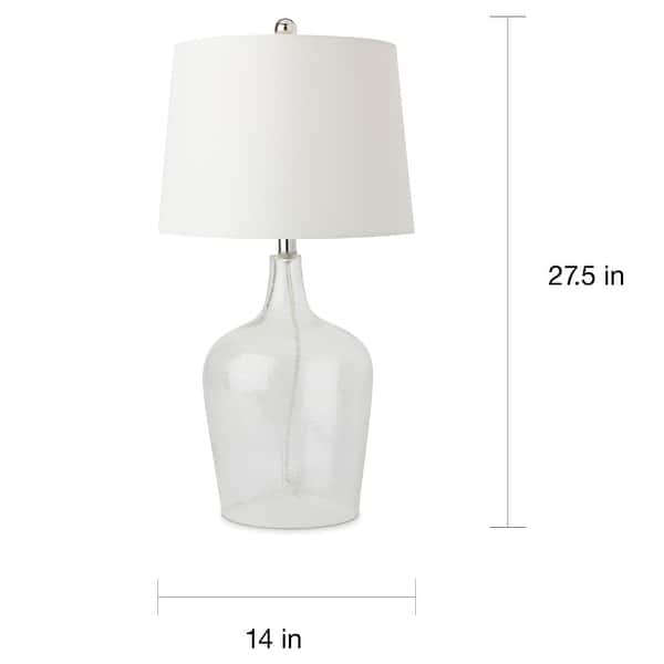 Abbyson Azure Clear Glass 27.5 InchTable Lamp (Set of 2) Bed Bath