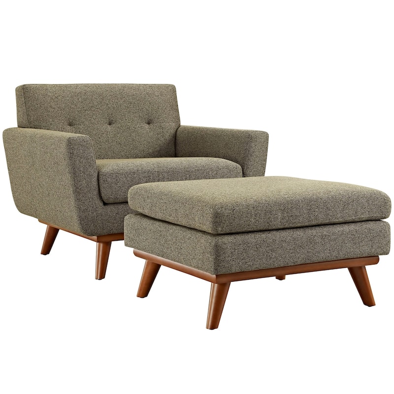 Engage Mid Century Chair Ottoman Set