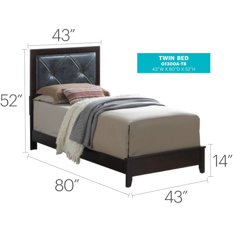 Espresso Twin Bed with Transitional Style, Strong Frame and Warm Finish for Stylish Kids' Rooms or Guest Bedrooms