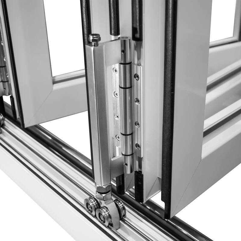 KaMic 96" x 96" 3-Panel Aluminum Patio Folding Door Right to Left-Outswing
