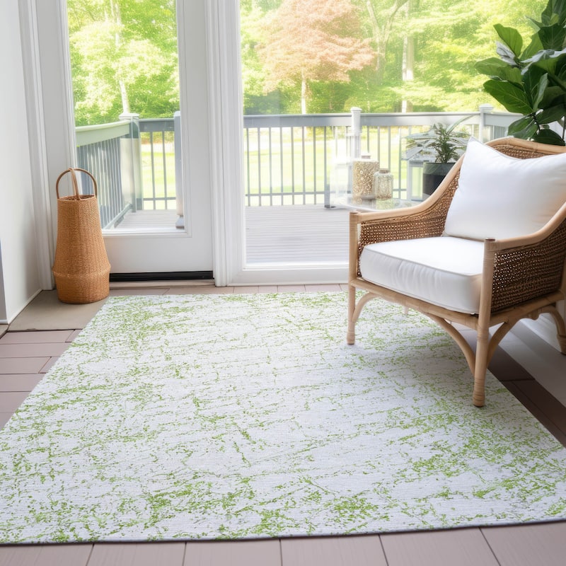 Machine Washable Indoor/ Outdoor Chantille Modern Texture Rug