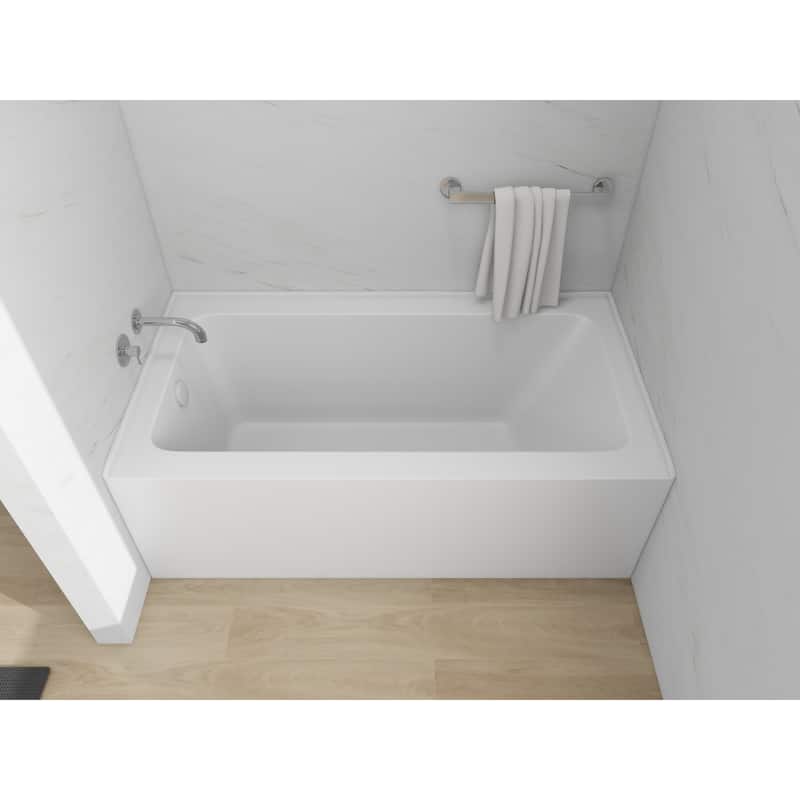 Vanity Art Alcove Soaking Acrylic Bathtub