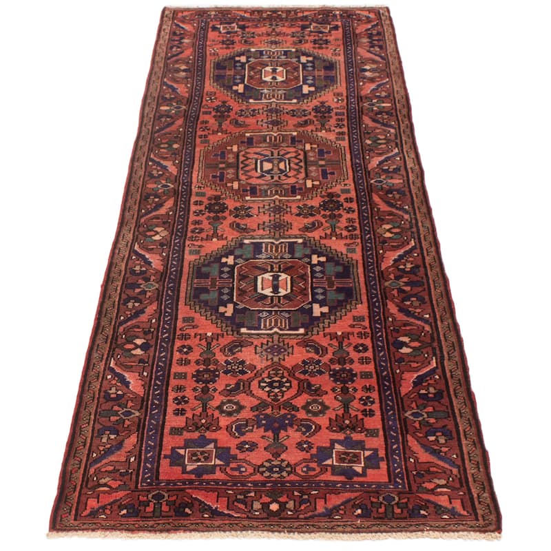 ECARPETGALLERY Hand-knotted Andelz Copper Wool Rug - 3'6 x 10'4