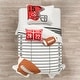 preview thumbnail 1 of 19, Lush Decor American Football Reversible Oversized Kids Quilt White/Black - Twin