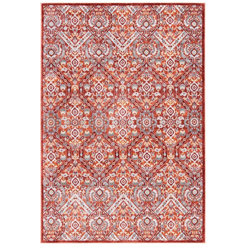 SAFAVIEH Lagoon Madelijne Rug - 6'7" Square - Light Brown/Ivory