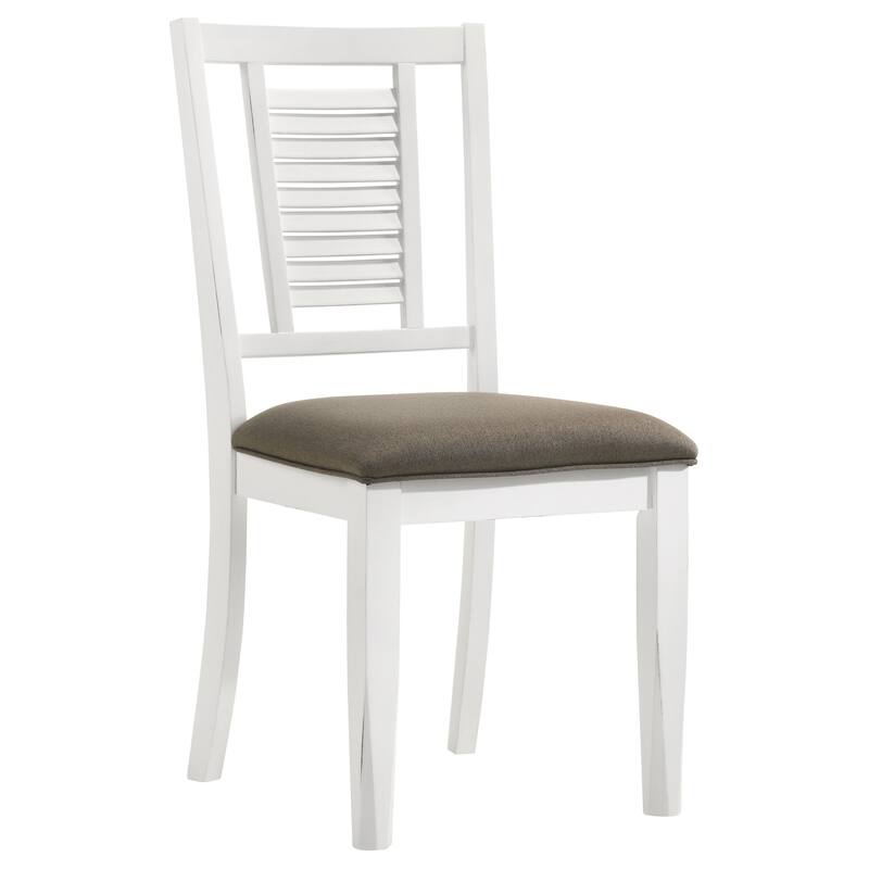 Appleton Washed Black Wood Dining Side Chair (Set of 2)