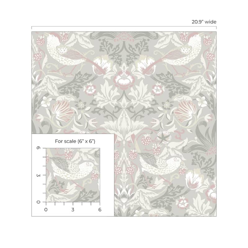 Seabrook Designs Fragaria Garden Non-Woven Unpasted Wallpaper