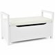preview thumbnail 1 of 10, Costway Shoe Bench Storage Rack Cushion Seat Ottoman Bedroom Hallway - 34.3'‘ x 15.2'' x 19.3'' 34.3'‘ x  15.2'' x  19.3'' - White