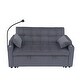 preview thumbnail 12 of 22, Velvet Daybed Futon with Pullout Bed & USB Ports