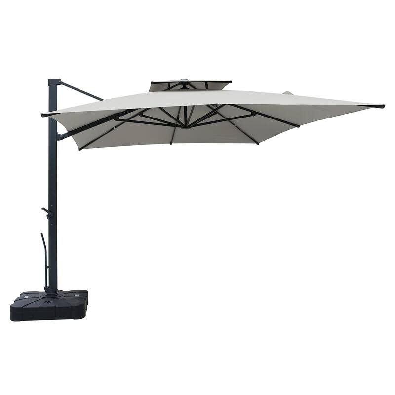 13-Ft Aluminum Dual-Roof Cantilever Umbrella