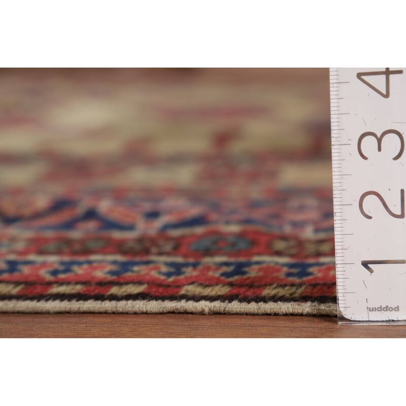 Kazak Vegetable Dye Antique Area Rug Handmade Wool Carpet - 7'9" x 9'3"