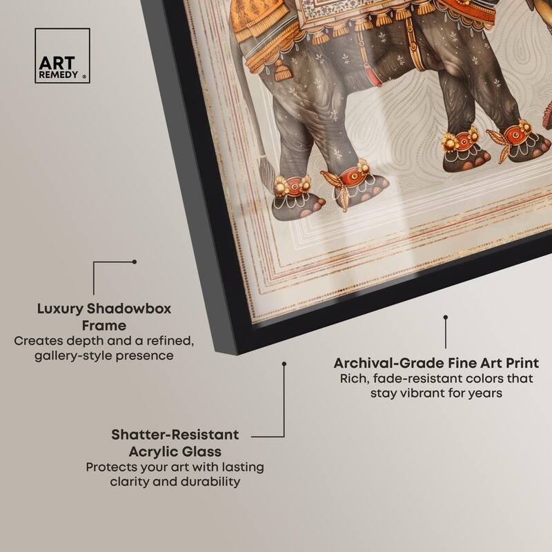 Elephant Queen Shadowbox by Art Remedy