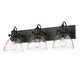 preview thumbnail 13 of 15, Hines 3 Light Bath Vanity Clear Glass/Matte Black