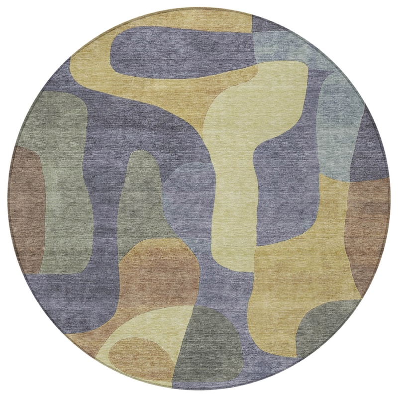 HomeRoots Abstract Transitional Rectangle Outdoor Rug