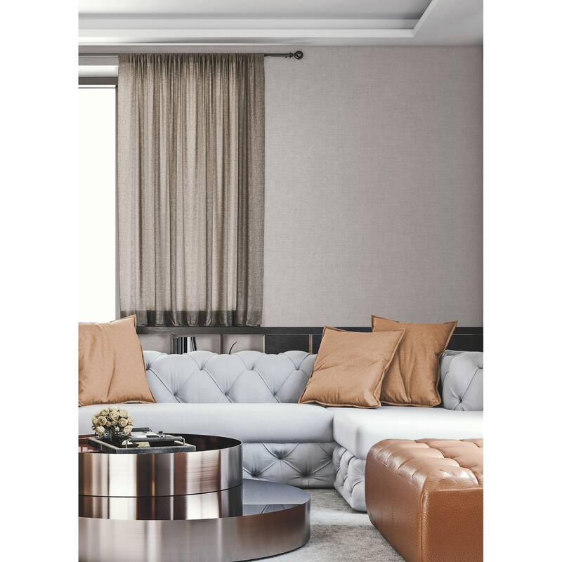 York Wallcoverings Gunny Sack Texture Grey Wallpaper