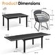 preview thumbnail 2 of 7, VredHom 11PC Outdoor Patio Extendable Table Dining Sets Table with Rattan Chairs
