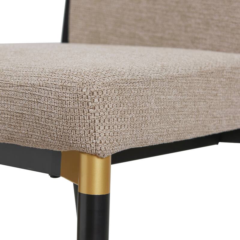 Christopher Knight Home - Modern Upholstered Metal Base Dining Chair with Solid Back (Set of 2)