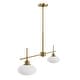 preview thumbnail 7 of 10, Hunter + Jasmine Roth Getty Luxe Gold 2- or 4-Light Milk Glass Chandelier - Modern, Transitional - Entry, Dining Room