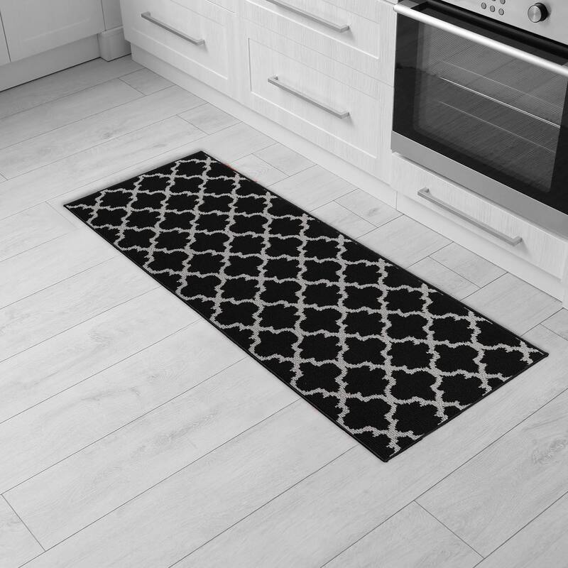 Wool Effect Arabesque Kitchen Mat