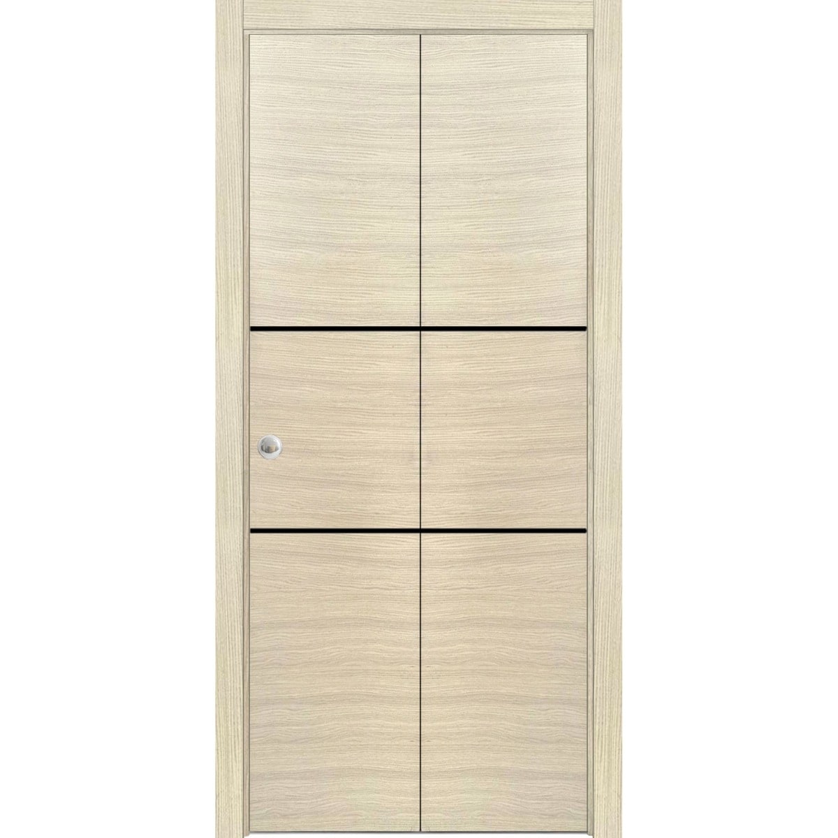 Bi-fold Doors 56 x 80 Planum 0014 Natural Veneer with Sturdy Tracks