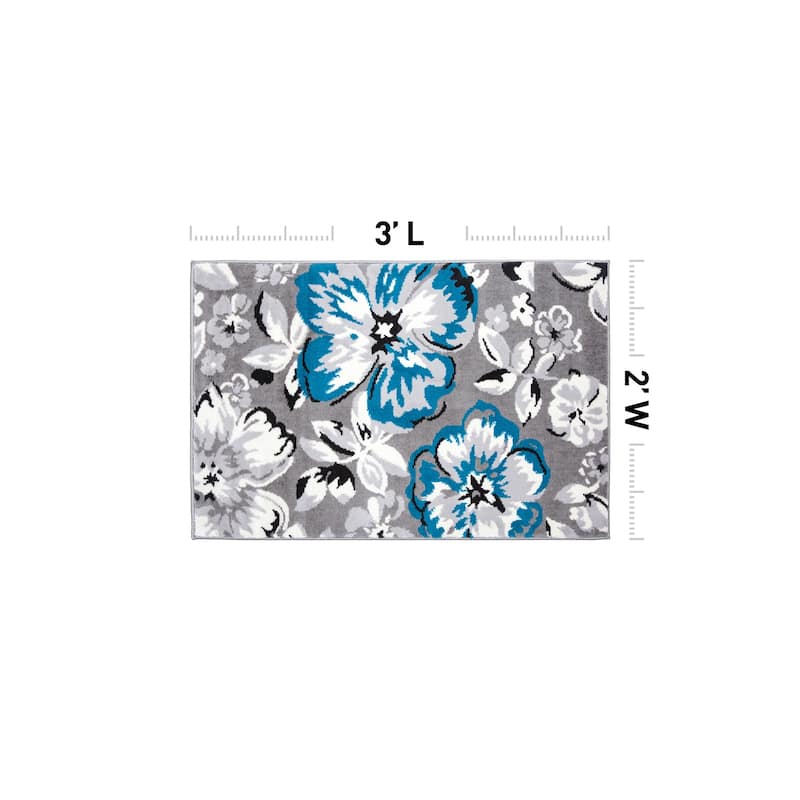 World Rug Gallery Modern Floral Design Area Rug