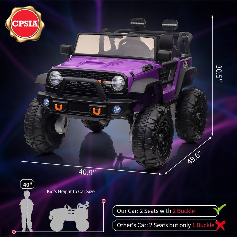 2 Seats 24V Kids Ride on Truck with Remote Control