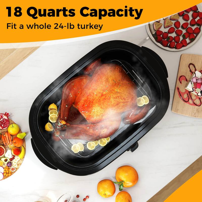 Costway 18 QT Electric Roaster Oven with Self-Basting Lid, Removable - See Details