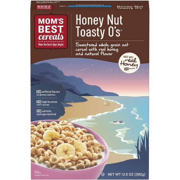 Mom's Best Naturals Honey Nuttoasty O’S - Case of 10 - 20 oz.