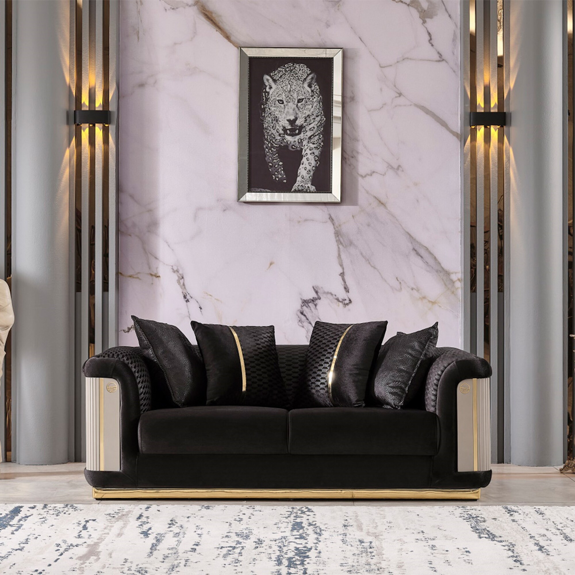 Futur 2 Pieces Living Room Set 1 Sofa 1 Loveseat - On Sale
