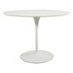 preview thumbnail 7 of 12, 41.25" x 41.25" Flower Round Dining Table White Base