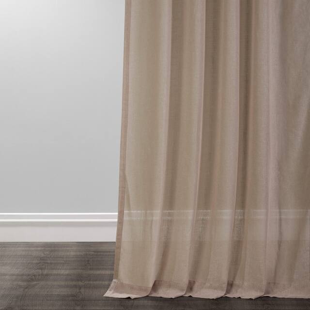 Exclusive Fabrics Faux Linen Sheer Curtain (1 Panel)