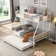preview thumbnail 3 of 20, Twin Over FULL Metal Bunk Bed with Trundle 2-Side Ladder and Full-Length Guardrail, No Box Spring Needed