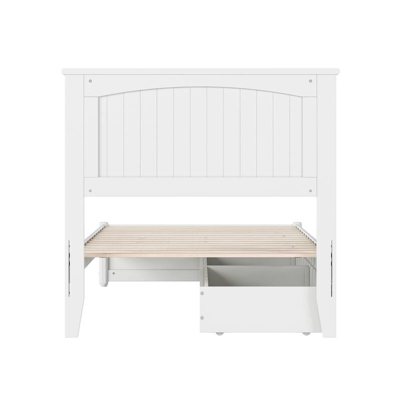 Malta Platform Bed with Panel Footboard and Storage Drawers