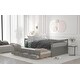 preview thumbnail 13 of 16, Full Size Daybed w/ Twin Size Trundle Storage Bed & Drawers Bunk Bed Frame for Kids, Girls, Boys Easy Space-Saving, Assembly
