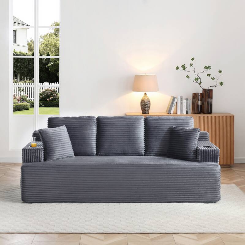 86.2''Boneless Sofa Couch with 2 Pillows Extra