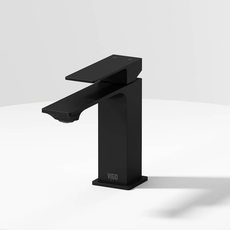 VIGO Dunn 6" H Single Handle Single Hole Bathroom Faucet