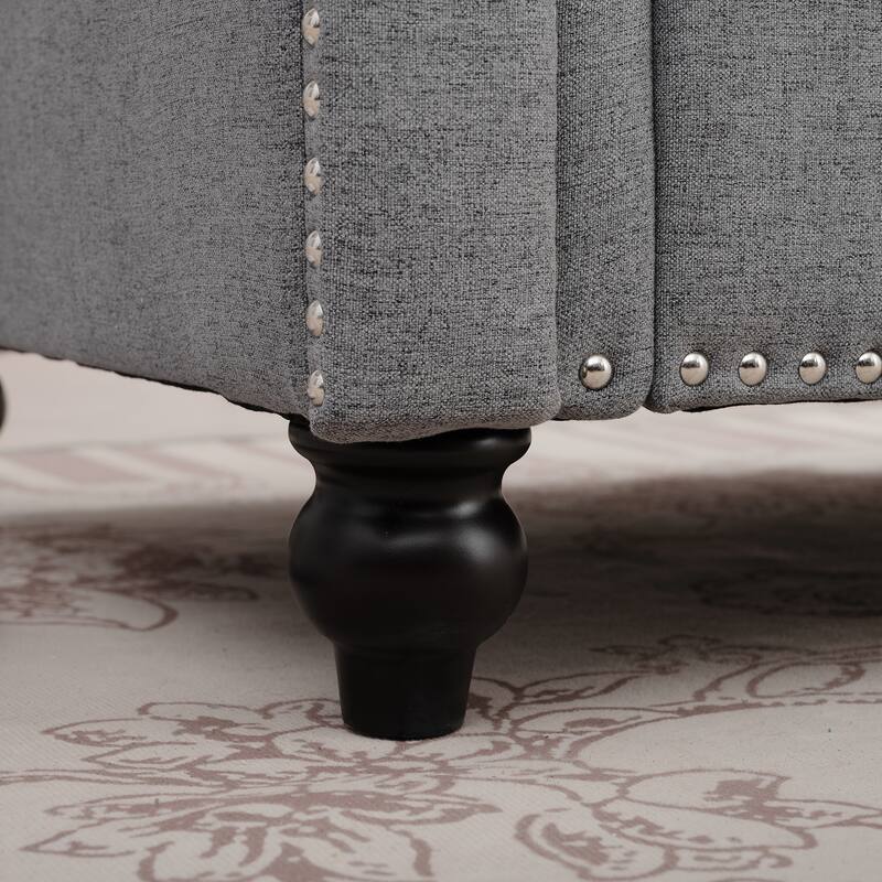 37.4" Accent Chair with Nailheads