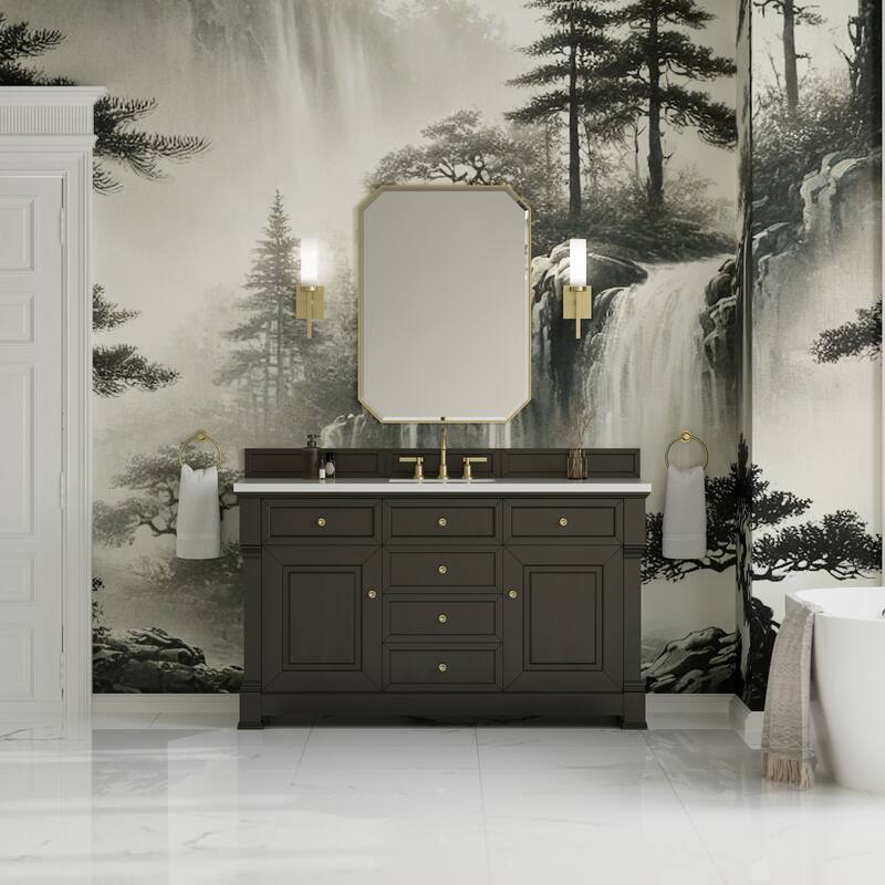 Brookfield 60S" Single Vanity, Black Onyx