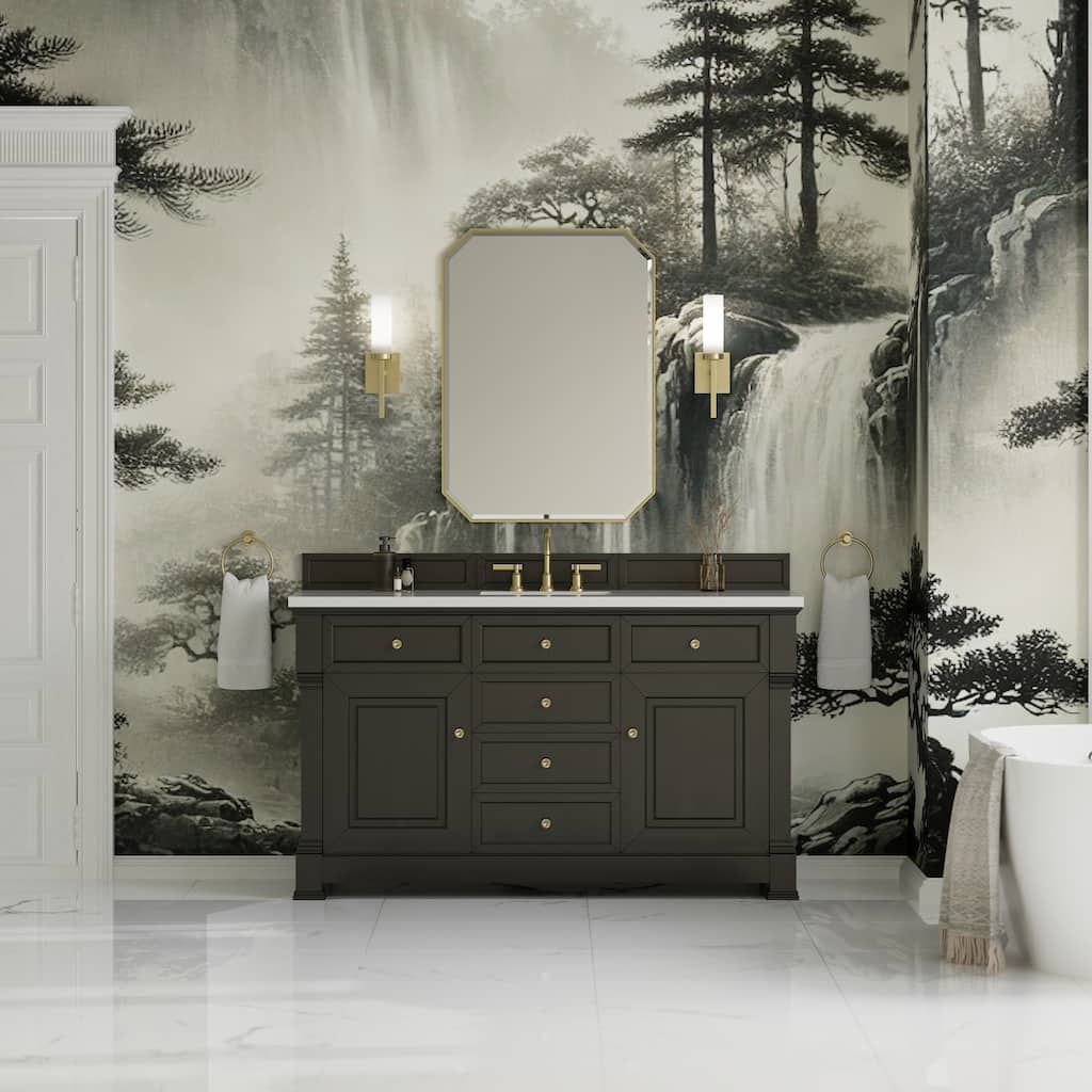 Brookfield 60S" Single Vanity, Black Onyx